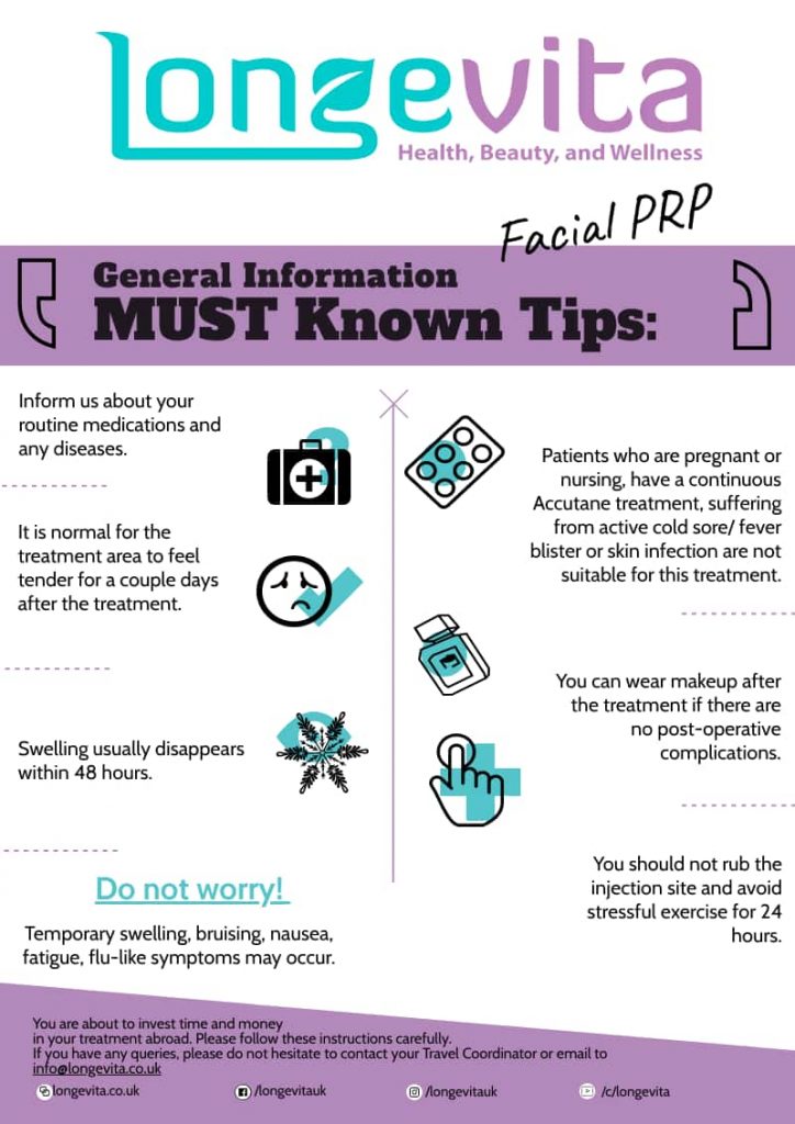 PRP facial pre op instructions 2
