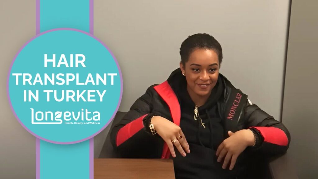 Paigey Cakey’s hair transplant journey in Turkey showing her transformation and final results.