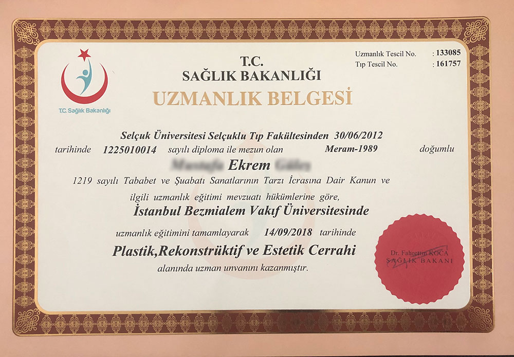 dr ekrem diploma